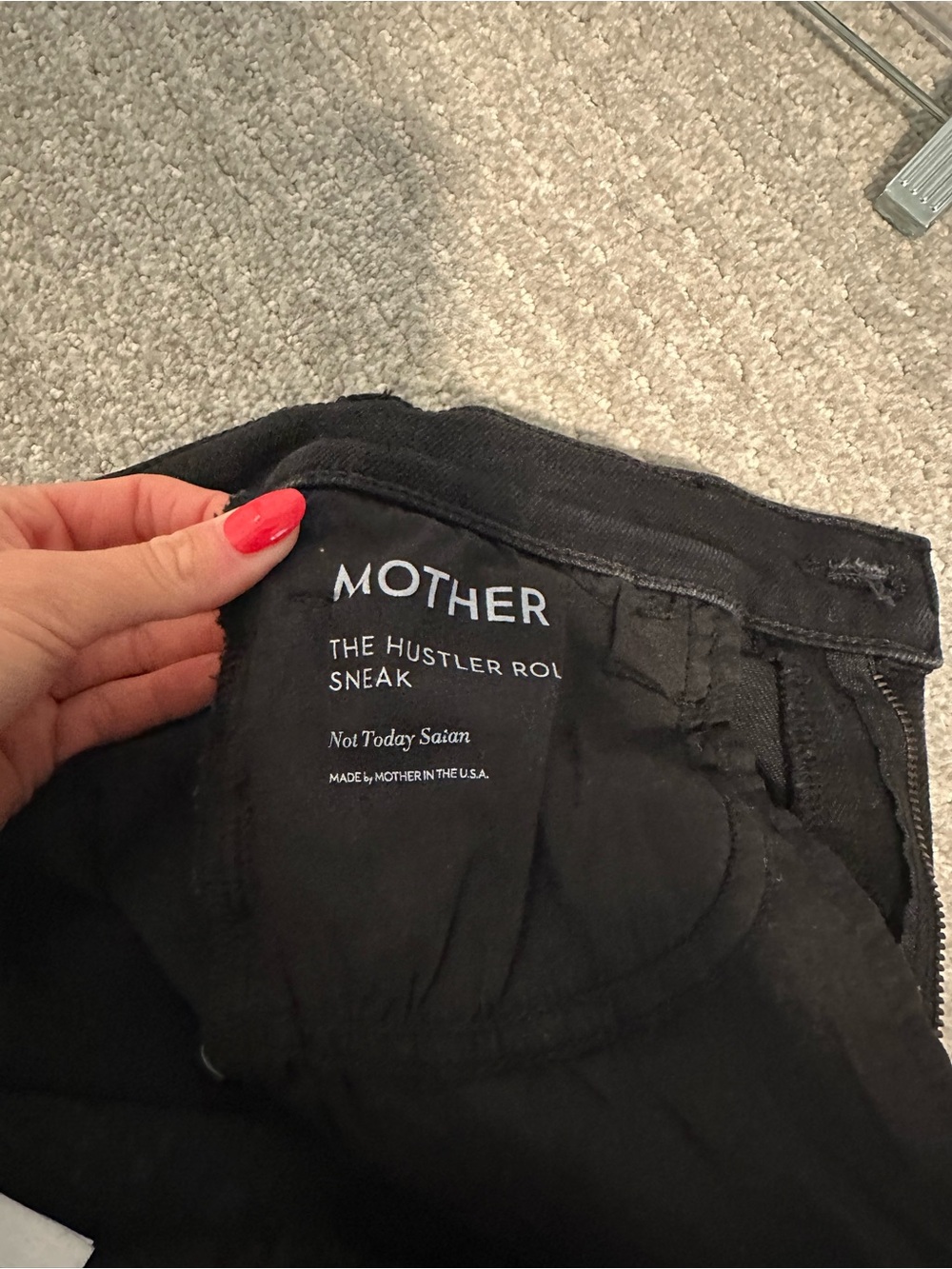 MOTHER Black High-Rise Wide-Leg Jeans - Picture 5 of 5